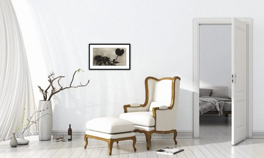 Black Powerflower, 40 x 60 cm