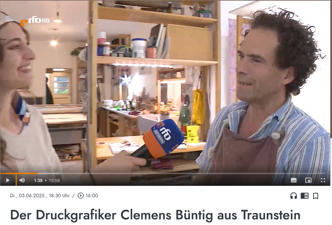Atelierbesuch - Interview mit dem Regionalfernsehen Oberbayern