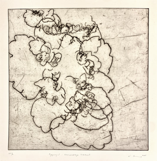 Begegnung 9 - wechselblättriges Milzkraut, 54 x 54 cm